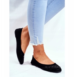 Le Scarpe Ballerine nere da donna con zirconi Amantero nero 2