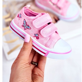 Le Scarpe Sneakers Bambini Rosa Junalo Velcro 1