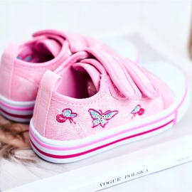 Le Scarpe Sneakers Bambini Rosa Junalo Velcro 2
