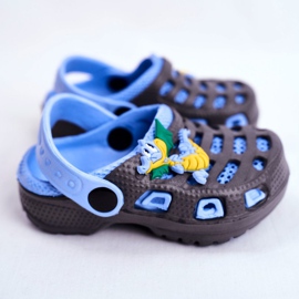 Giolan Pantofole in schiuma per bambini Kroks Small Dragon blu navy blu 2