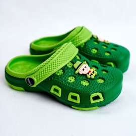 Giolan Pantofole per bambini Foam Crocs Green Cowboy verde 1