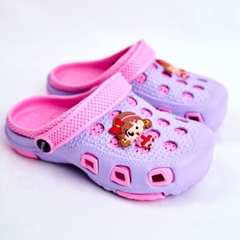 Giolan Pantofole per bambini Foam Crocs Violet Girl viola rosa 1