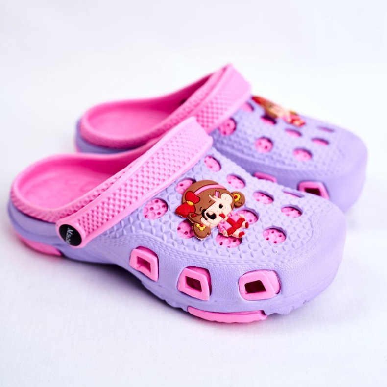 Giolan Pantofole per bambini Foam Crocs Violet Girl viola rosa 1