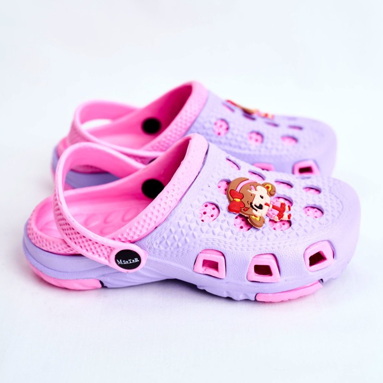 Giolan Pantofole per bambini Foam Crocs Violet Girl viola rosa 2