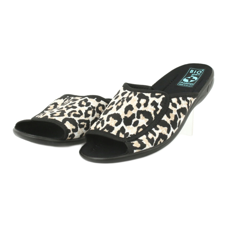 Adanex 13795 pantofole da donna pantera beige nero 2