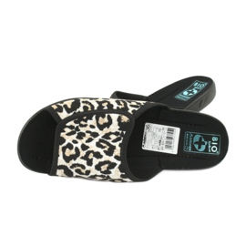 Adanex 13795 pantofole da donna pantera beige nero 4