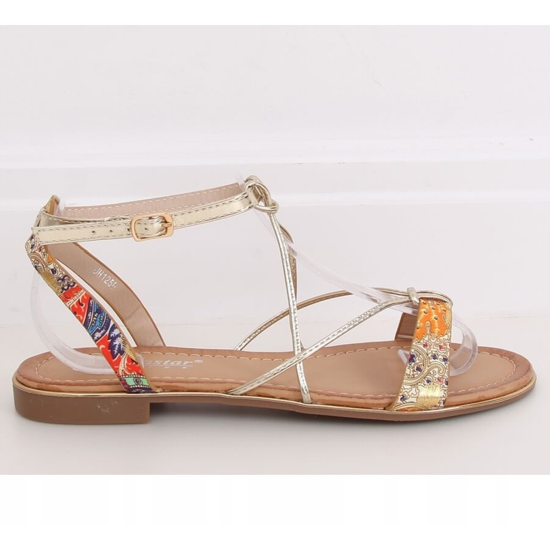 Sandali da donna arancioni JH125P Arancione multicolore 2