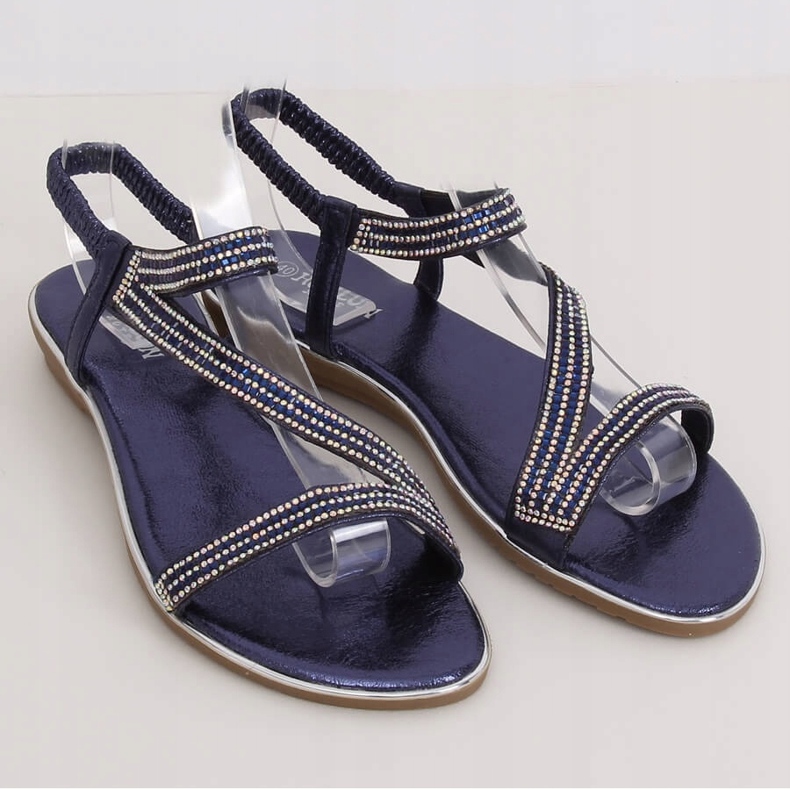 KM-33 Sandali blu navy asimmetrici blu 1