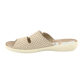 Pantofole elastiche Adanex 22862 bianca marrone 1