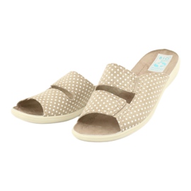 Pantofole elastiche Adanex 22862 bianca marrone 2