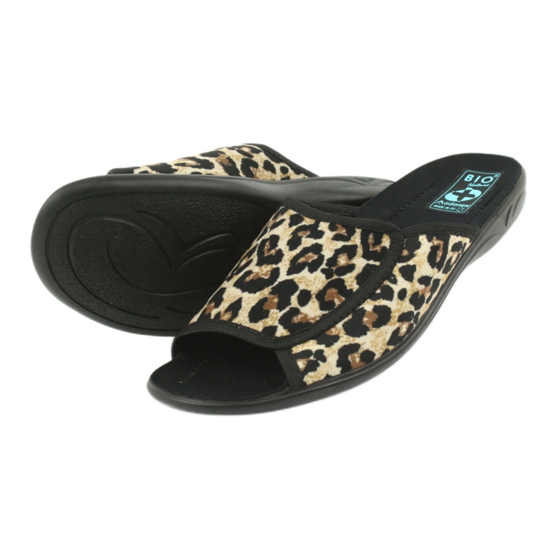 Pantofole da donna leopardate Adanex 13794 beige marrone nero 3