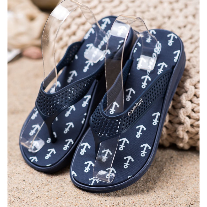 Bona Infradito blu navy comfort 1