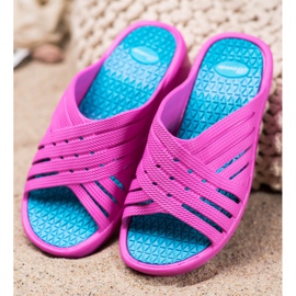 Bona Comode pantofole leggere viola rosa 2