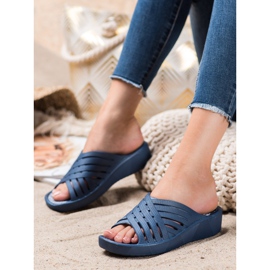 Bona Comode pantofole leggere blu navy blu 2