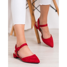 Goodin Décolleté rosse con tacco aperto rosso 2