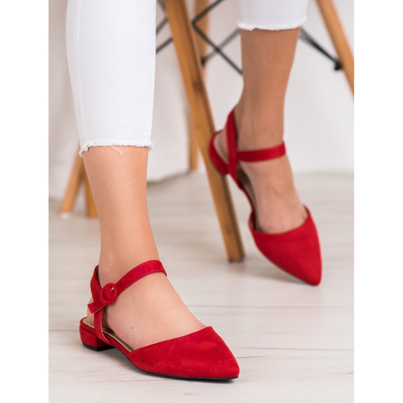 Goodin Décolleté rosse con tacco aperto rosso 2