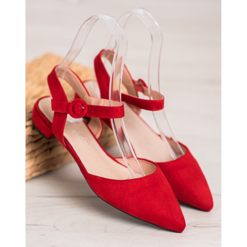 Goodin Décolleté rosse con tacco aperto rosso 1