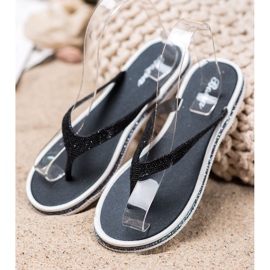 Bona Infradito Con Glitter nero 2