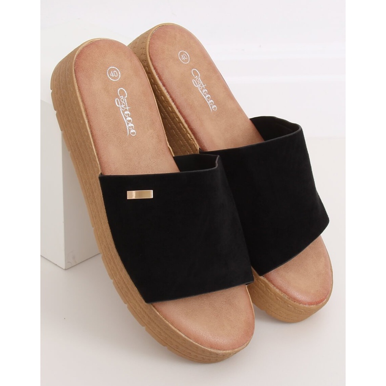 Pantofole nere da donna nere G-576 Black nero 1