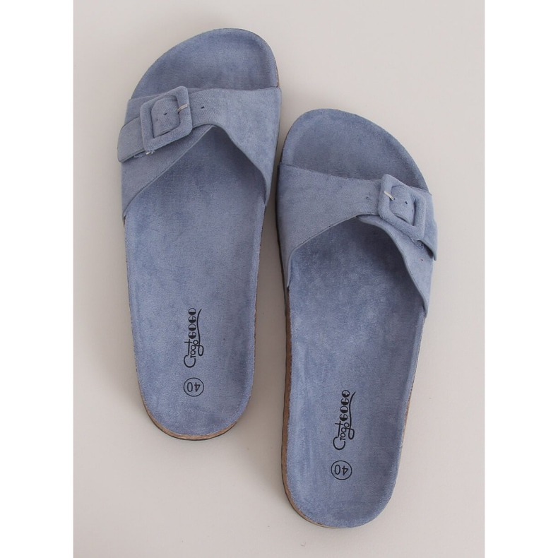 Blu G-5026 Pantofole con suola in sughero blu 1