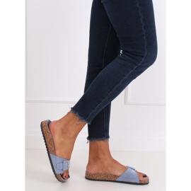 Blu G-5026 Pantofole con suola in sughero blu 2