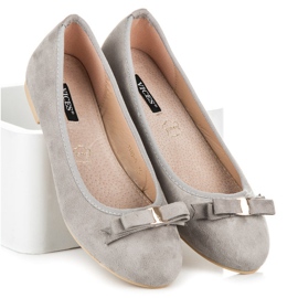 Vices Ballerine in camoscio grigio 1