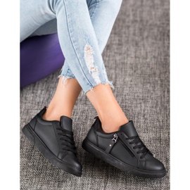 SHELOVET Scarpe sportive con cerniera decorativa nero 1