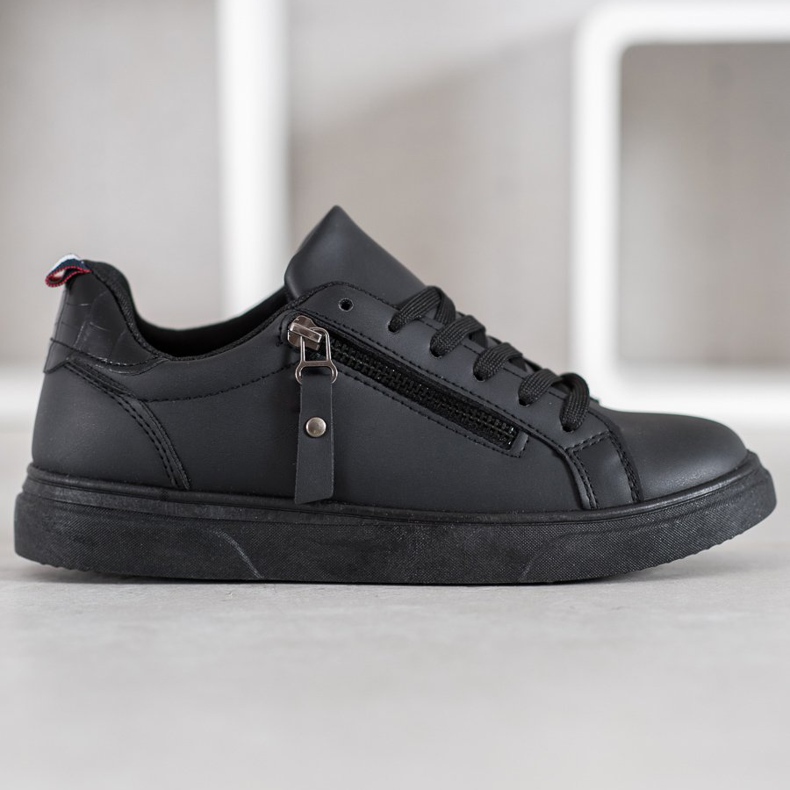 SHELOVET Scarpe sportive con cerniera decorativa nero 2
