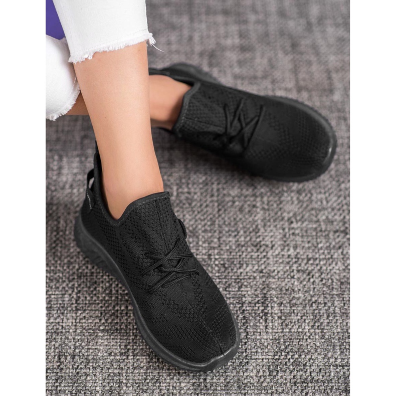 Super Mode Sneakers nere traforate nero 2