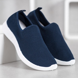 SHELOVET Scarpe sportive slip-on blu 2