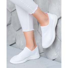 SHELOVET Scarpe sportive slip-on bianca 2
