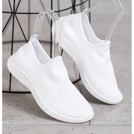 SHELOVET Scarpe sportive slip-on bianca 1