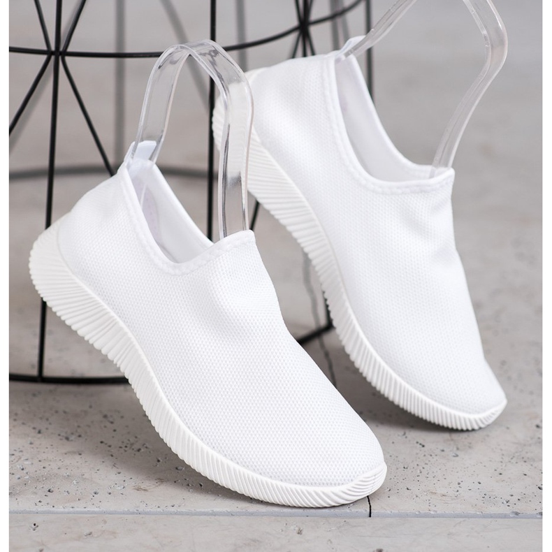 SHELOVET Scarpe sportive slip-on bianca 1