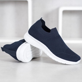 SHELOVET Scarpe da ginnastica senza lacci blu 2