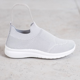 SHELOVET Scarpe da ginnastica senza lacci grigio 2