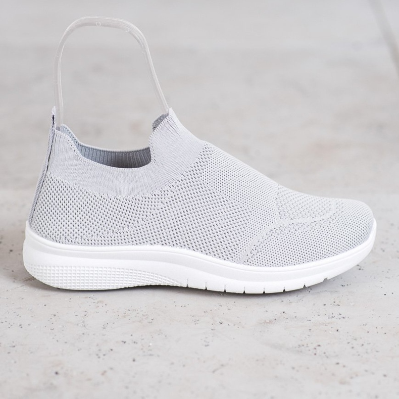 SHELOVET Scarpe da ginnastica senza lacci grigio 2