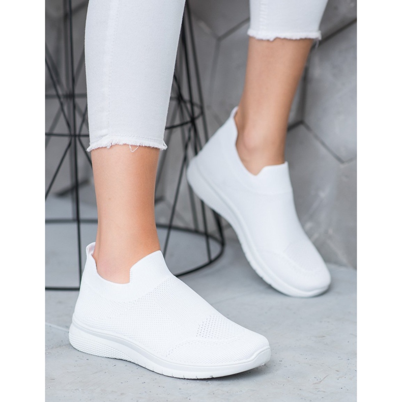 SHELOVET Scarpe da ginnastica senza lacci bianca 2