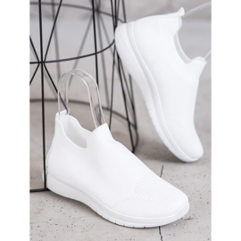 SHELOVET Scarpe da ginnastica senza lacci bianco 1