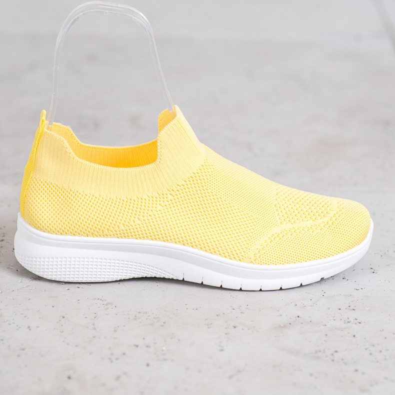 SHELOVET Scarpe da ginnastica senza lacci giallo 2