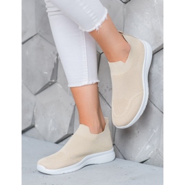 SHELOVET Scarpe da ginnastica senza lacci beige 1