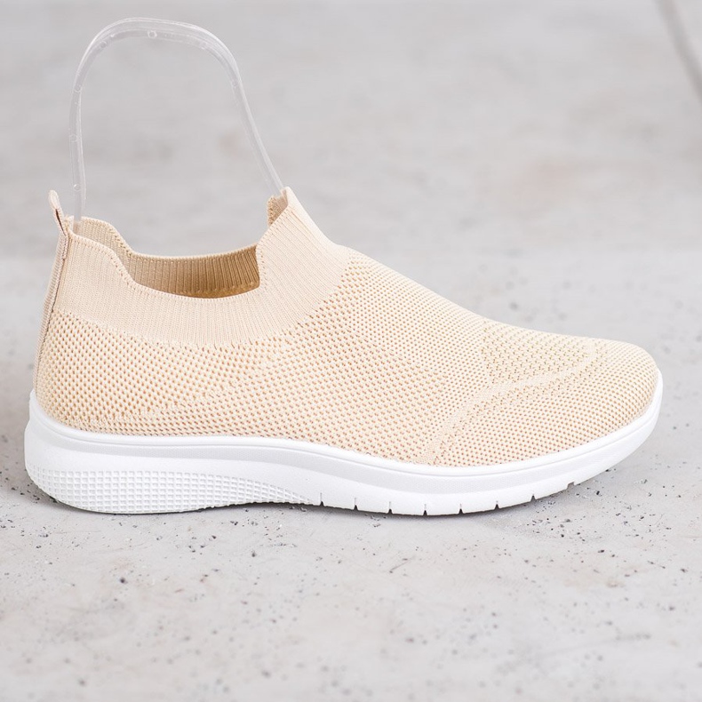 SHELOVET Scarpe da ginnastica senza lacci beige 2