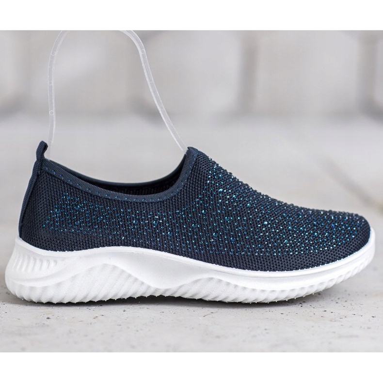 Super Mode Scarpe sportive con cristalli blu 2