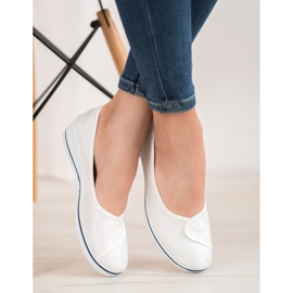 Comer Ballerine Con Glitter bianco 2