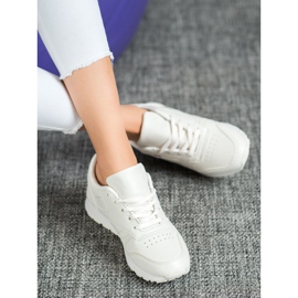 SHELOVET Scarpe Allacciate In Ecopelle bianco 1