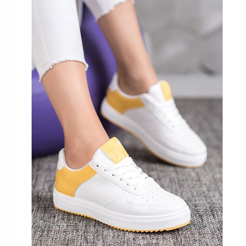 SHELOVET Scarpe alla moda sulla piattaforma bianco 2