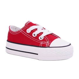 FRROCK Sneakers classiche da bambino rosse Filemon bianco rosso 3