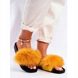 PS1 Ciabatte da Donna con Pelliccia Gialle Belmondo giallo 1