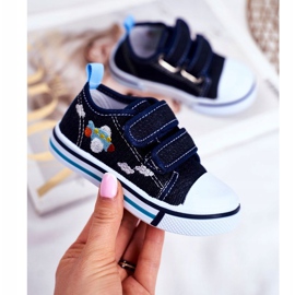 PL1 Sneakers per bambini Nimalo blu navy con velcro 1