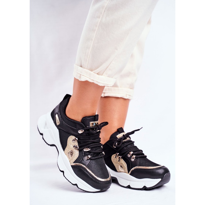 SEA Scarpe Sportive Donna Nere Oro Pechino nero giallo 1