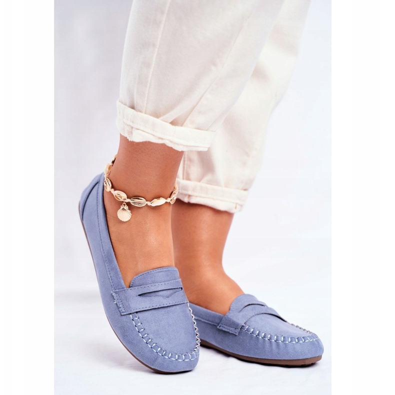 PS1 Mocassini Donna Panno Blu Panay 1